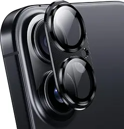 Захисне скло DK для Apple iPhone 16 Plus на камеру CD Metal Armor 021404 black - мініатюра 2