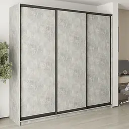 Шафа-купе тридверна MebelStar Комбо BG 3ДСП 250x45x240 см Бетон (MBS-9495)