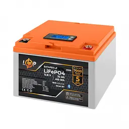 Акумулятор LogicPower LiFePO4 12,8V - 32 Ah (410Wh) (BMS 40А/32A) пластик LCD Smart BT - мініатюра 2