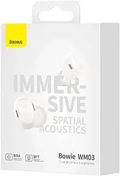 Навушники Baseus Bowie WM03 TWS creamy-white NGTW330302 - мініатюра 4