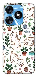 TPU чохол Demsky Cats pattern для TECNO Spark 10 Pro