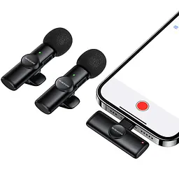 Петличний бездротовий мікрофон Borofone BFK16A Winner dual-mic Type-C Black - мініатюра 6