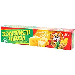 Чипси Золотисті зі смаком сиру 50 г (322908) - мініатюра 3