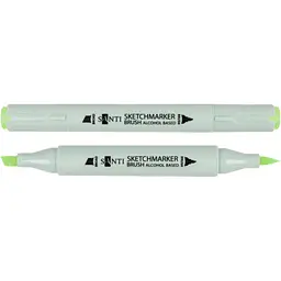 Набір спиртових маркерів Santi Brush SA-175 салатовий 6 шт. (390967)