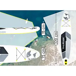 Надувна дошка SUP THUNDER Planet 320 см з веслом Lime - мініатюра 7