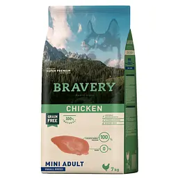 Сухий корм для собак дрібних порід BRAVERY Chicken Mini Adult з куркою 7 кг