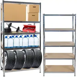 Стелаж металевий Malatec 23768 180x90x40 см, 5 поліць, 875 кг, для гаража