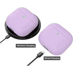 Чохол AhaStyle Ultra-Thin Colorful Silicone Case для Airpods 4 Lavender Purple [CP-WG172-PE] [133826] - мініатюра 3