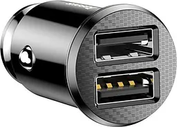 Автомобільний зарядний пристрій Baseus Small Rice Grain 3.1А Black (CCALL-ML01) - мініатюра 2