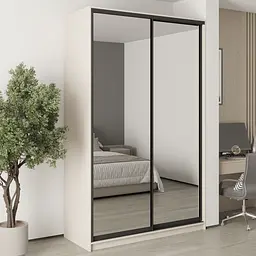 Шафа-купе дводверна MebelStar Стандарт BG 2 Дзеркала 150x45x240 см Кашемір (MBS-10314)
