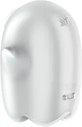 Вакуумний кліторальний стимулятор з вібрацією Satisfyer Glowing Ghost білий - мініатюра 7