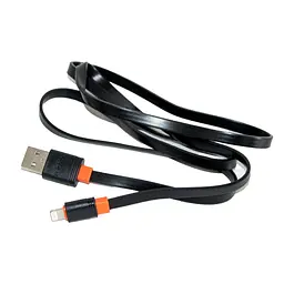Кабель на айфон Celebrat CB-33 USB — Lightning, 3 А, Чорний з жовтогарячим, шнур для заряджання лайтінг - мініатюра 4