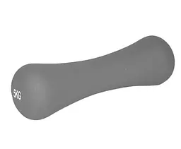 Гантель неопренова PowerPlay 4126 Spartacus 5 кг Сіра 1 шт (PP_4126_5kg)