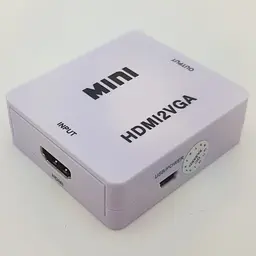 Конвертер адаптер з HDMI в VGA перехідник перетворювач із зовнішнім живленням для Т2 аналого-цифрове перетворення 1080P відео та аудіо UKC білий - мініатюра 3