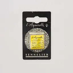 Акварельна фарба Sennelier, полукювета, S4, Кадмій лимонно-жовтий (Cadmium Lemon Yellow)
