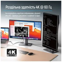 Кабель мультимедійний USB-C to HDMI M 2.0m 4K60Hz black ColorWay (CW-CBCHD077-BK) - мініатюра 10