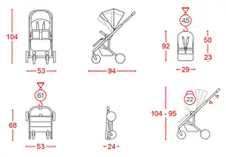 Дитяча прогулянкова коляска книжка для дітей до 3 років до 22 кг Alfa Carrello Indigo Blue - мініатюра 9