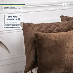 Подушка декоративна ТЕП Velour 40х40 см 256 коричнева (3-00437_07364) - мініатюра 6