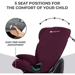 Автокрісло Kinderkraft Oneto3 i-Size Cherry Pearl бордове (KCONE300RED0000) - мініатюра 8