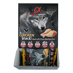 Напіввологі ласощі для собак Alpha Spirit Snacks Chicken, кубики з куркою, 50 г - мініатюра 3