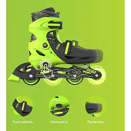 Роликові ковзани Neon Inline розмір 30-33 зелений (NT07G4) - мініатюра 7