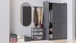 Полиця для взуття Слайм 3 Ferrum-decor 635x630x260 Чорний метал ДСП Дуб Сонома Трюфель 16 мм (FRD-105159) - мініатюра 10