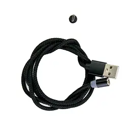 Магнітний кабель для зарядки телефону, чорний, Micro USB, з підсвіткою - мініатюра 6