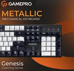 Механічна ігрова клавіатура GamePro MK-144-B Hot-Swap Outemu Red Switch USB Black-White - мініатюра 4