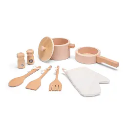 Деревянная игровая мини-кухня New Classic Toys, ротанг, розовая - миниатюра 7