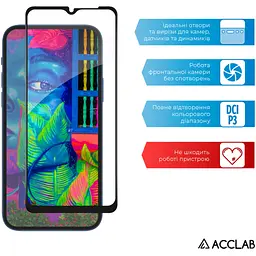 Скло захисне ACCLAB Full Glue Samsung A03 Black (1283126521621) - мініатюра 5