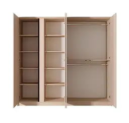 Шафа для одягу Perfect Home Даст / Dast 4-дверна з дзеркалом 4D/220 Беж (PFH-091011) - мініатюра 2