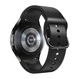 Браслет West для Samsung Galaxy Watch 5 - чорний ширина кріплення 20мм силікон-шкіра Watchbands (W17-8WB12300660) - мініатюра 2