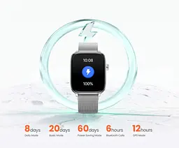 Mibro Смарт-часи Fit 44мм, 1.75", 390x450, AMOLED, BT 5.3, GPS, 2 ATM, сріблястий - мініатюра 6