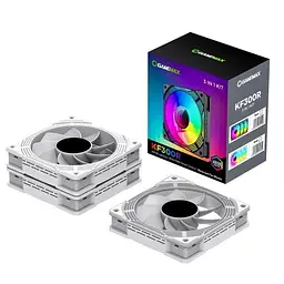 Вентилятор GameMax 120mm*3 KIT ARGB fan (функція ре версу) KF300R WH (KF300R WH) - мініатюра 5