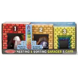 Розвиваюча іграшка Melissa&Doug Набір блоків Автомобілі і гаражі (MD12435) - мініатюра 1