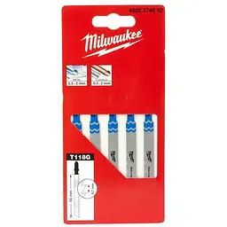 Полотна для лобзиків T118G MILWAUKEE, 50х0,7мм , (5шт), (універсальні)