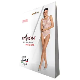 Бодістокінг з доступом Passion BS086 black, вертикальна сітка, виріз на спинці - мініатюра 6