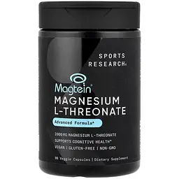 Дієтична добавка Sport Research Magnesium L-Threonate 2000 мг 90 капсул