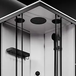 Душовий бокс AM.PM X-Joy 90x90 прозоре скло black matt W94C-403-090BT - мініатюра 4