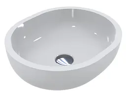 Умивальник Miraggio MARK 425 (0002682) Miramarble, Глянцевий, Накладний, Білий