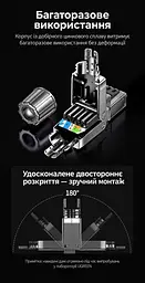 Екранований конектор UGREEN NW314 для кабелю діаметром 6,0–7,8 мм для ізольованих жил діаметром 1,0–1,4 мм RJ45 Cat 6A монтаж без обтискних кліщів для швидкості до 10 Гбіт/с потрібен кабель Cat 6A багаторазового використання для однодротяних і багатодротяних жил з підтримкою PoE підключення без зачищення ізоляції окремих жил з маркуванням T568A/T568B з різьбовим фіксатором кабелю сріблясто-чорний (45706) - мініатюра 8