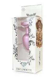Анальна металева пробка Plug - Jewellery Pearl Pink Heart PLUG - Clear S Boss Series 64-00139 100340
