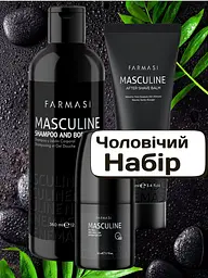 Набір для чоловіків Farmasi Masculine гель-шампунь 2 в 1 + антиперспірант + лосьон після гоління - мініатюра 2