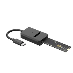 Адаптер Maiwo для M.2 NVMe/SATA SSD combo ч-с USB3.2 Gen2 Type-C до 10 Гбит/с, безвинт, пласт.черный.