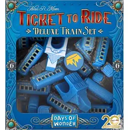 Аксесуар Days of Wonder Промонабір для гри Квиток на потяг 6 блакитний Ticket to Ride 20th Anniversary Deluxe Train Set (DOWTTRTS6)