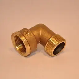 Коліно перехідне Lexline К.0104-В 1/2"Н х 3/4"В посилене латунь 30412 - мініатюра 3