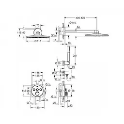 Душова система Grohe Grohtherm Smartcontrol 34705000, Хром - мініатюра 2