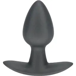 Анальна пробка Ouch! Smooth Anal Plug Metallic S 6.5 см (сірий)