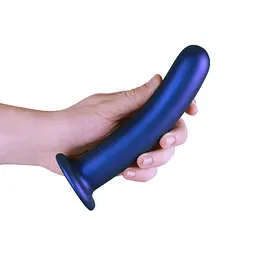 Фалоімітатор Ouch! Smooth G-Spot Dildo 7'' 17.7 см (синій) - мініатюра 2