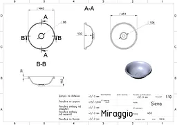 Умивальник Miraggio SIENA (0000752) Miramarble, Глянцевий, Врізний, Білий - мініатюра 2